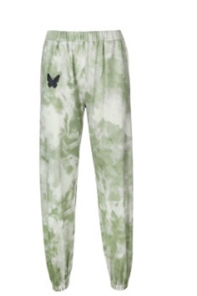 Tie dye butterfly sweat suit