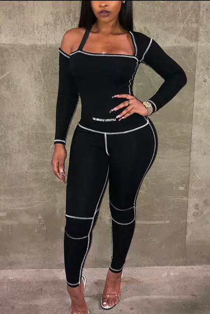Sexy two piece stencil outfit