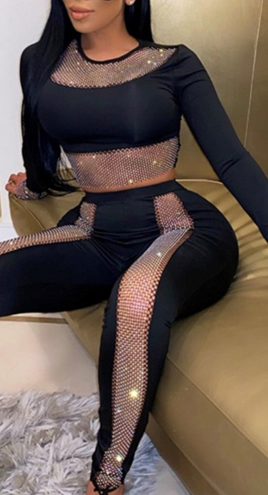 Night out Black and Gold 2 piece