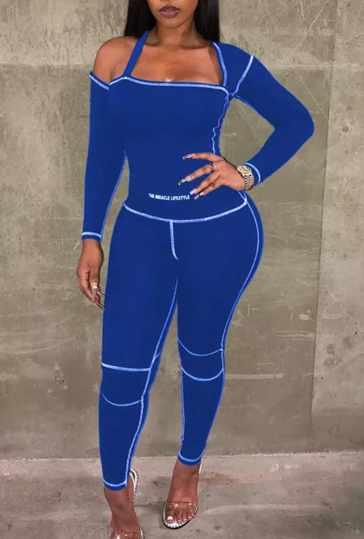 Sexy two piece stencil outfit