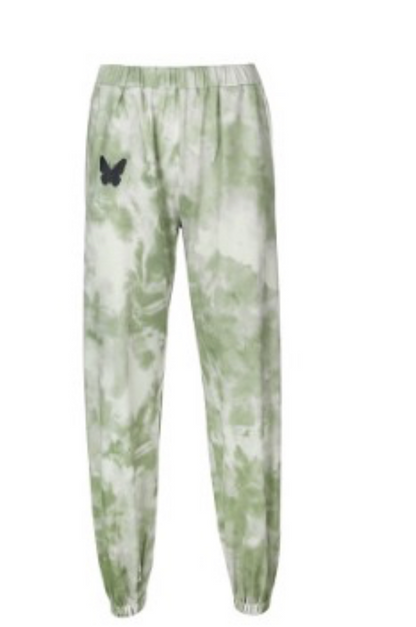 Tie dye butterfly sweat suit